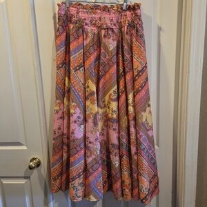 CALYPSO St. BARTH MAXI PATCHWORK SKIRT Large Tropical Beach Coastal Designer